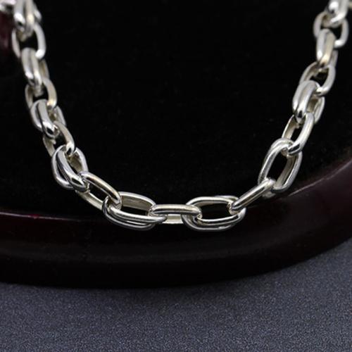 Cadena de la joyería de plata esterlina, Plata de ley 925, Bricolaje & diverso tamaño para la opción, plateado, Vendido por g