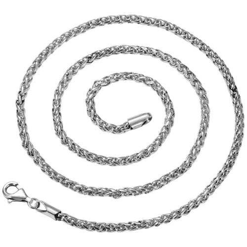 Cadena de la joyería de plata esterlina, Plata de ley 925, cadena de chopin & Bricolaje & diverso tamaño para la opción, plateado, Vendido por g