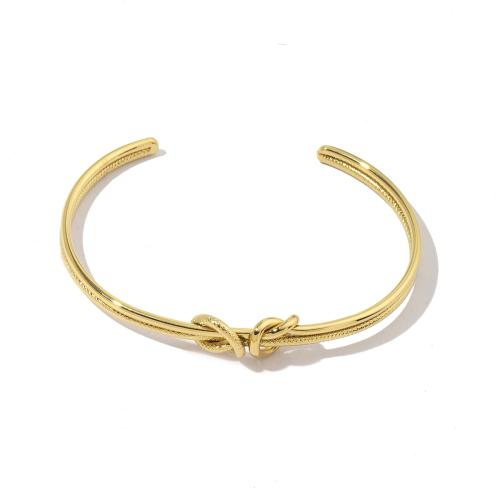 Titanium Steel Bracelet & Bangle, Vacuum Ion Plating, fashion jewelry & for woman, golden, Inner Approx 60mm 