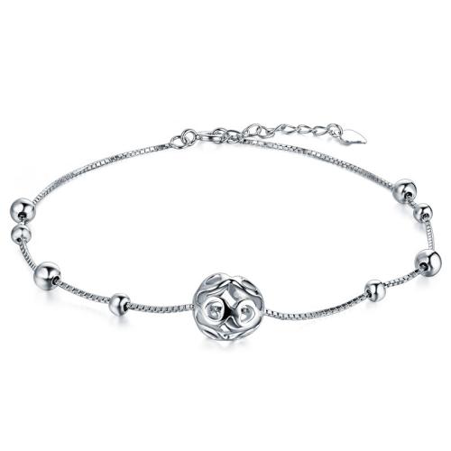 Fashion Jewelry Anklet, Argent sterling 925, avec 3cm chaînes de rallonge, bijoux de mode & pour femme Environ 21 cm, Vendu par PC