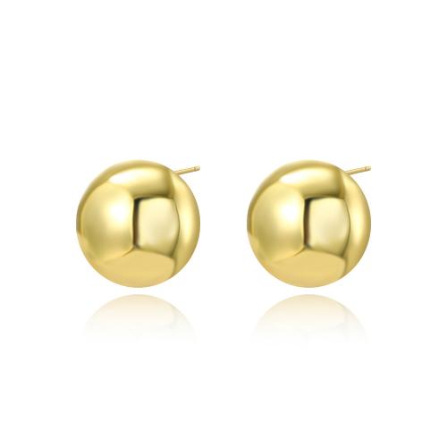 Brass Stud Earring, Round, high quality plated, fashion jewelry & for woman 