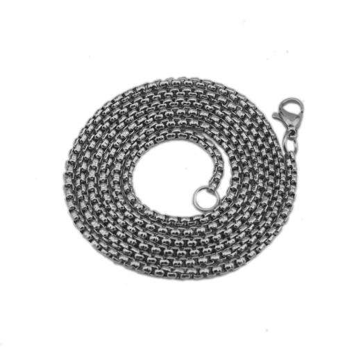Stainless Steel Box Chain, 304 Stainless Steel, polished & DIY, original color, 25mm [