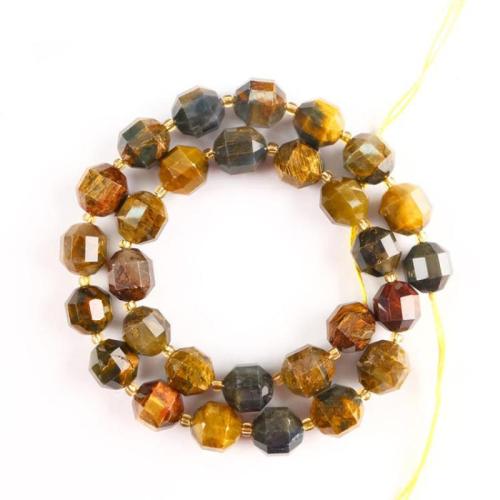 Einzelne Edelstein Perlen, Pietersite, DIY & facettierte, gelb, 12mm, Länge:ca. 38 cm, ca. 28PCs/Strang, verkauft von Strang