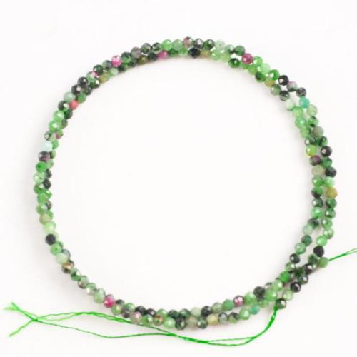 Perles en rouge vert, Rubis en Zoïsite, DIY & normes différentes pour le choix & facettes, vert Environ 38 cm, Vendu par brin