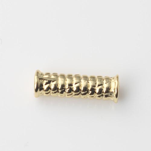 Messing Rohr Perlen, Zylinder, goldfarben plattiert, DIY, 13.8x4.5x4.4mm, verkauft von PC[