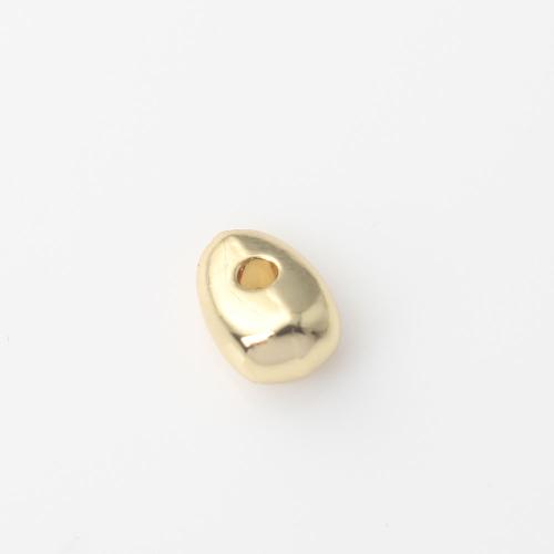 perla de cobre, metal, chapado en color dorado, Bricolaje, 8.1x5.6x4.3mm, Vendido por UD
