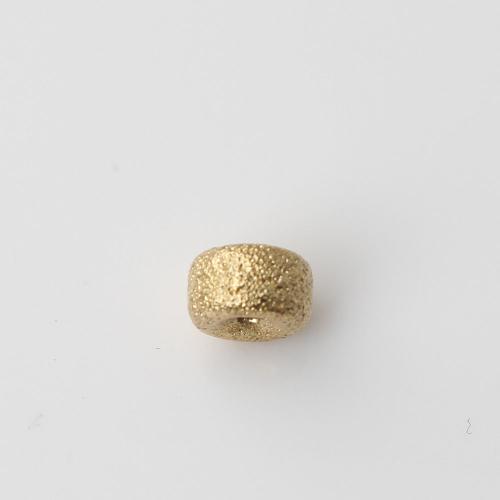 Weinlese Messing Perlen, rund, goldfarben plattiert, DIY, 6.3x6.1x3.5mm, verkauft von PC