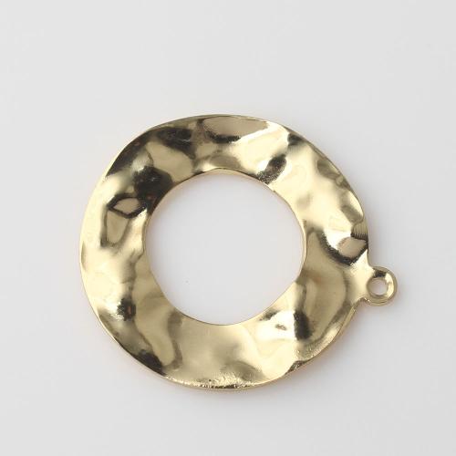 Bijoux pendentifs en laiton, Légèrement rond, Placage de couleur d'or, DIY Vendu par PC