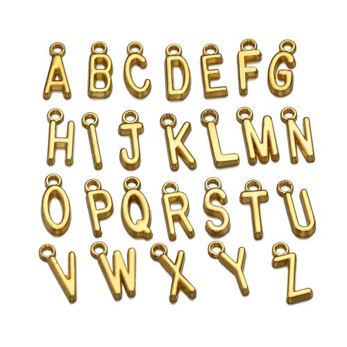 Zinc Alloy Alphabet Pendants, Alphabet Letter, plated, DIY pendant length 6-16.5mm 