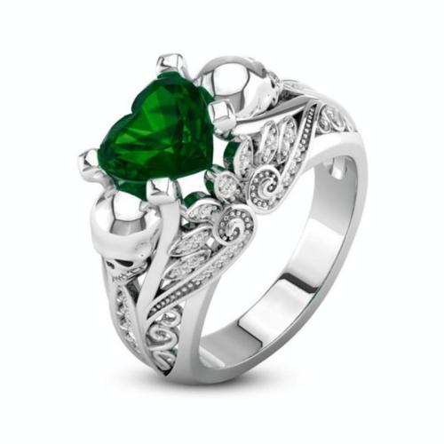 Anillo de dedo de aleación de Zinc, Joyería & diverso tamaño para la opción & para mujer & con diamantes de imitación, más colores para la opción, Vendido por UD