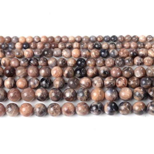 Sonnenstein Perle, rund, poliert, Modeschmuck & DIY & verschiedene Größen vorhanden, gemischte Farben, Länge:ca. 38 cm, verkauft von Strang