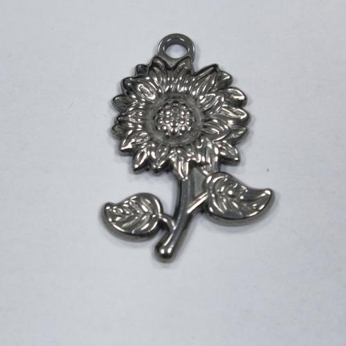 Stainless Steel Flower Pendant, 304 Stainless Steel, Sunflower, fashion jewelry & DIY, original color Approx 