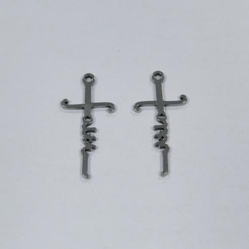 Stainless Steel Cross Pendants, 304 Stainless Steel, fashion jewelry & DIY, original color Approx [