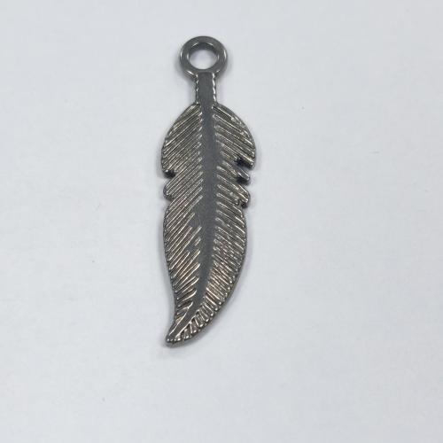 Stainless Steel Feather Pendant, 304 Stainless Steel, fashion jewelry & DIY, original color Approx 