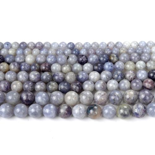 Gemischte Edelstein Perlen, Iolite, rund, poliert, Modeschmuck & DIY & verschiedene Größen vorhanden, gemischte Farben, Länge:ca. 38 cm, verkauft von Strang[