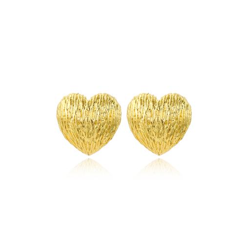 Brass Stud Earring, Heart, high quality plated, fashion jewelry & for woman 18mm 