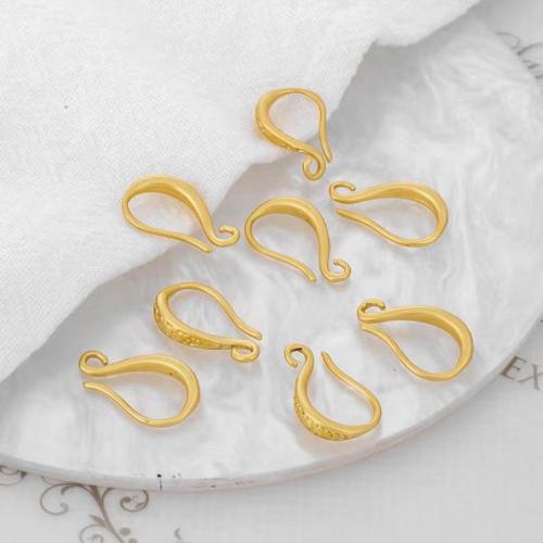 Brass Hoop Earring Components, gold color plated, DIY, 15mm 