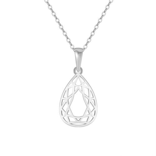 Sterling Silver Jewelry Necklace, 925 Sterling Silver, plated, for woman Approx 45 cm 