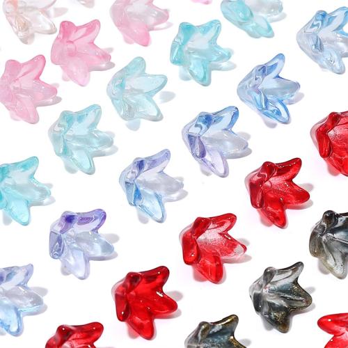 Floral Glass Beads, plated, DIY Approx 1mm 