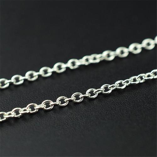 Стерлингового серебра ювелирные изделия цепь, 925 пробы, перекрестная цепь & DIY & разный размер для выбора, продается G