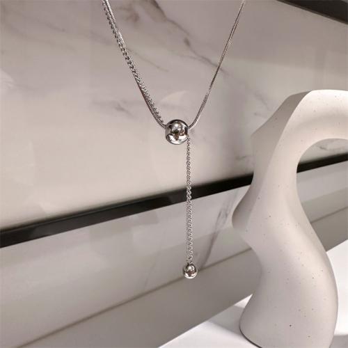 Collar de la joyería de titanio, Partículas de acero, con 6cm extender cadena, para mujer, color original, longitud:aproximado 45 cm, Vendido por UD