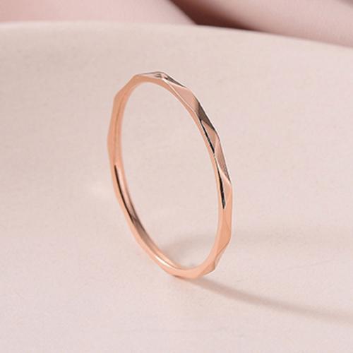 Titanium Steel Finger Ring, Vacuum Ion Plating, fashion jewelry & for woman 