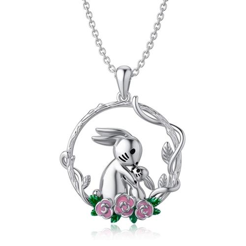 Enamel Zinc Alloy Necklace, with 5cm extender chain, silver color plated, fashion jewelry & for woman & hollow, mixed colors Approx 45 cm 