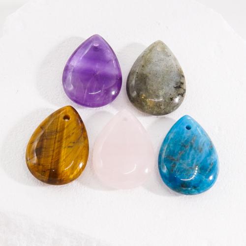 Gemstone ювелирные изделия Кулон, Природный камень, Каплевидная форма, ювелирные изделия моды & DIY & различные материалы для выбора, Много цветов для выбора продается PC