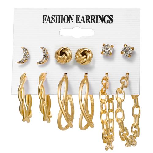 Zinc Alloy Earring Set, plated & for woman, earring length 5-40mm 