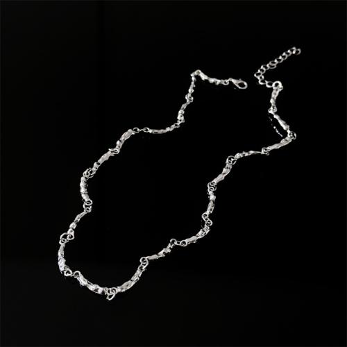 Collar de la aleación del cinc, aleación de zinc, con 5cm extender cadena, chapado en color de plata, Joyería & para mujer, longitud:aproximado 40 cm, Vendido por UD