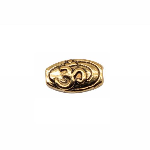 Zinc Alloy Jewelry Beads, Flat Oval, antique gold color plated, vintage & fashion jewelry & DIY 