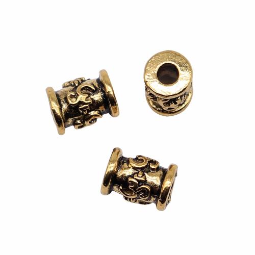 Zinc Alloy Jewelry Beads, Column, antique gold color plated, vintage & fashion jewelry & DIY 