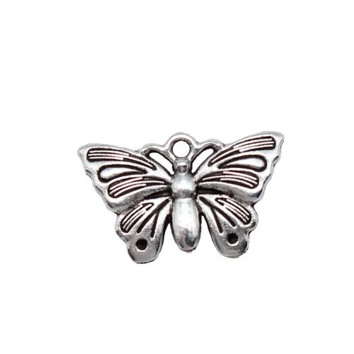 Zinc Alloy Animal Pendants, Butterfly, antique silver color plated, DIY Approx 