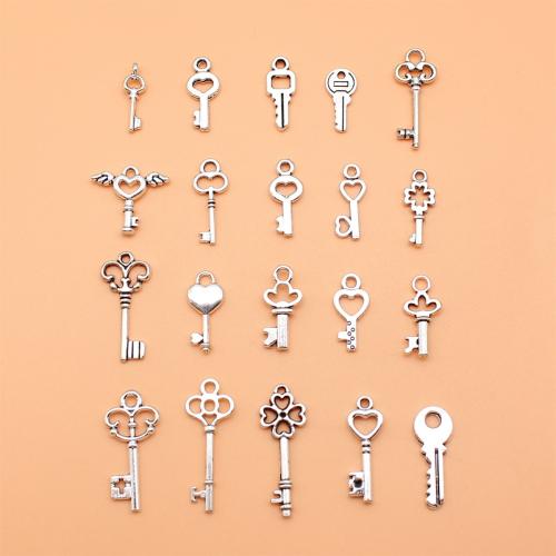 Подвеска- ключ из цинкового сплава , цинковый сплав, Ключ, плакированный цветом под старое серебро, DIY, продается указан