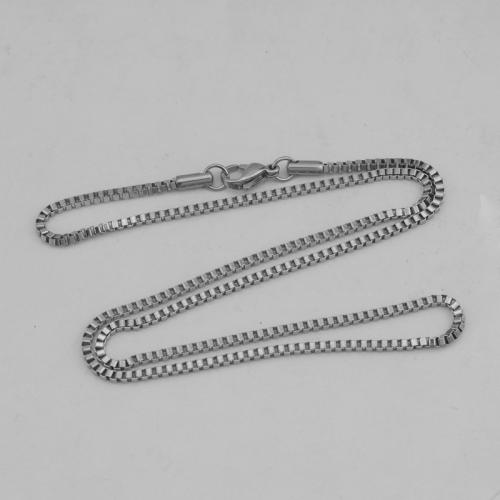 Stainless Steel Chain Jewelry, 304 Stainless Steel & DIY & box chain, original color 