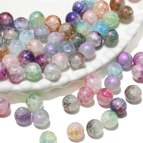 Crackle Glass Beads, Round, DIY 10mm [