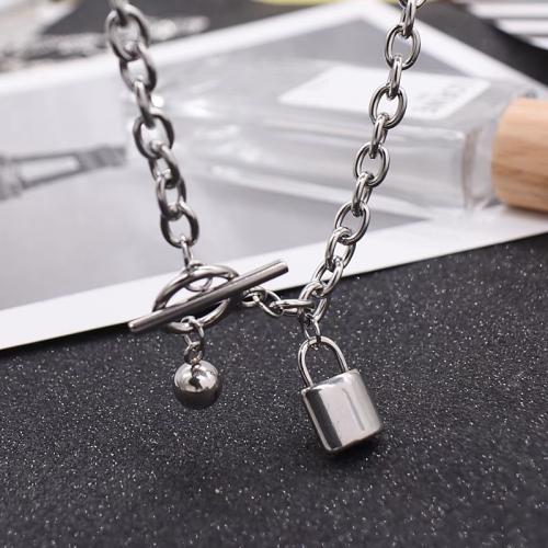 Titanium Steel Jewelry Necklace, fashion jewelry & Unisex original color Approx 50 cm 