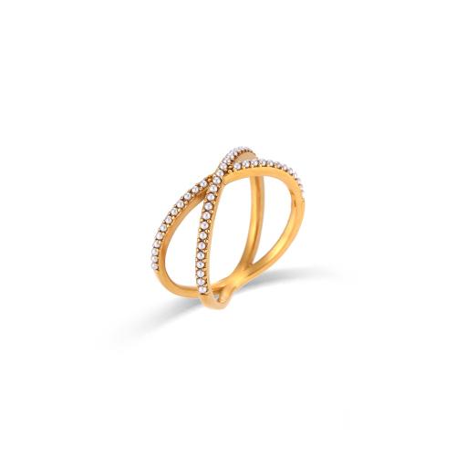 Edelstahl Fingerring, 304 Edelstahl, mit Kunststoff Perlen, 18K vergoldet, Modeschmuck & verschiedene Größen vorhanden & für Frau, goldfarben, verkauft von PC