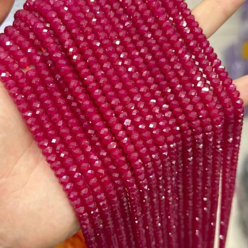 Бусины из одного камня, рубиновый оксид алюминия, Счеты, ювелирные изделия моды & DIY & разный размер для выбора & граненый, пурпурный, длина:Приблизительно 38 см, продается Strand