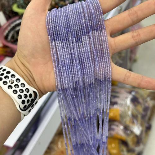 Mixed Gemstone Beads, Tanzanite, Round, polished, fashion jewelry & DIY & faceted, hyacinthine, 2mm, Approx 