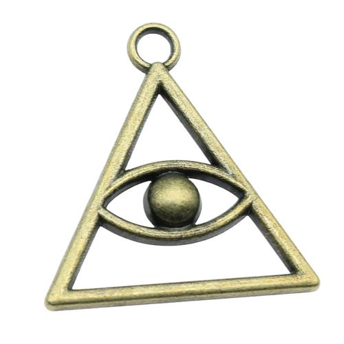 Zinc Alloy Hollow Pendants, Triangle, plated, vintage & fashion jewelry & DIY 