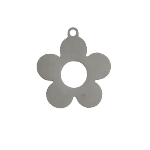 Stainless Steel Flower Pendant, 304 Stainless Steel, polished, DIY, original color [