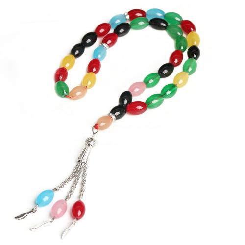 Glass Jewelry Beads Bracelets, with Zinc Alloy, handmade, folk style & Unisex, multi-colored cm 