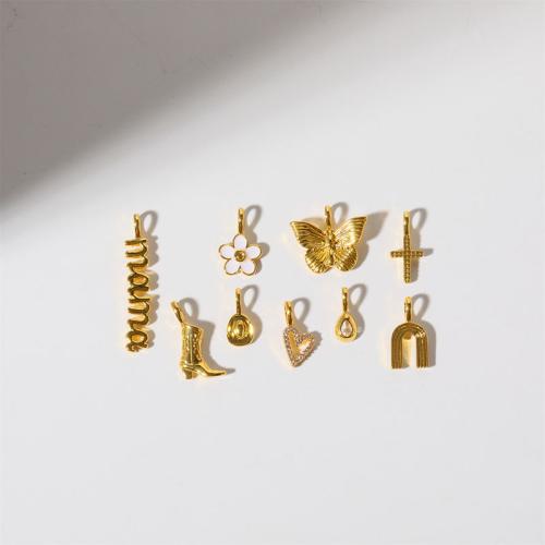 Zircon cubique Micro Pave parures de bijoux en laiton, Placage, styles différents pour le choix & pavé de micro zircon & pour femme & émail, doré, Vendu par PC