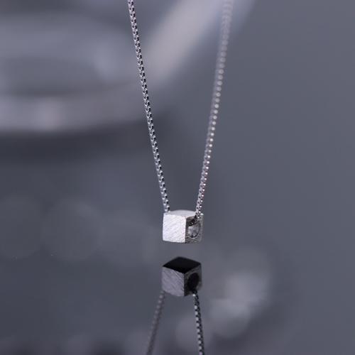 Titanium Steel Jewelry Necklace, polished, fashion jewelry & for woman, original color Approx 45 cm 
