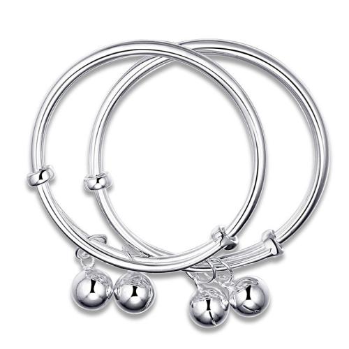 925 Sterling Silver Children Bangle, fashion jewelry Approx 40-55 cm 
