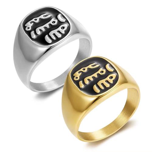 кольцо эмали из нержавеющей стали, Нержавеющая сталь 304, разный размер для выбора & Мужский & эмаль, Много цветов для выбора, продается PC