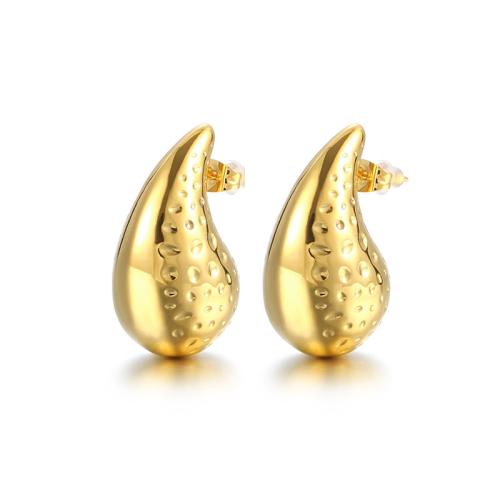 Stainless Steel Stud Earring, 304 Stainless Steel, Teardrop, Vacuum Ion Plating, fashion jewelry & for woman 