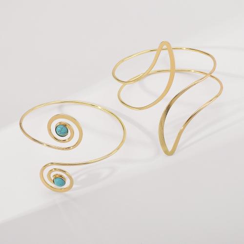 Bijoux chaîne de corps, fer, avec turquoise synthétique, bijoux de mode & modèles différents pour le choix, doré, Vendu par PC