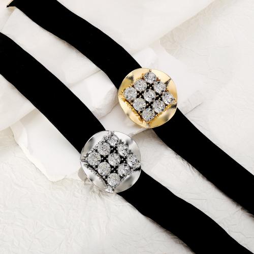 Zinc Alloy Jewelry Set, with Velveteen, handmade, fashion jewelry & micro pave cubic zirconia & for woman 